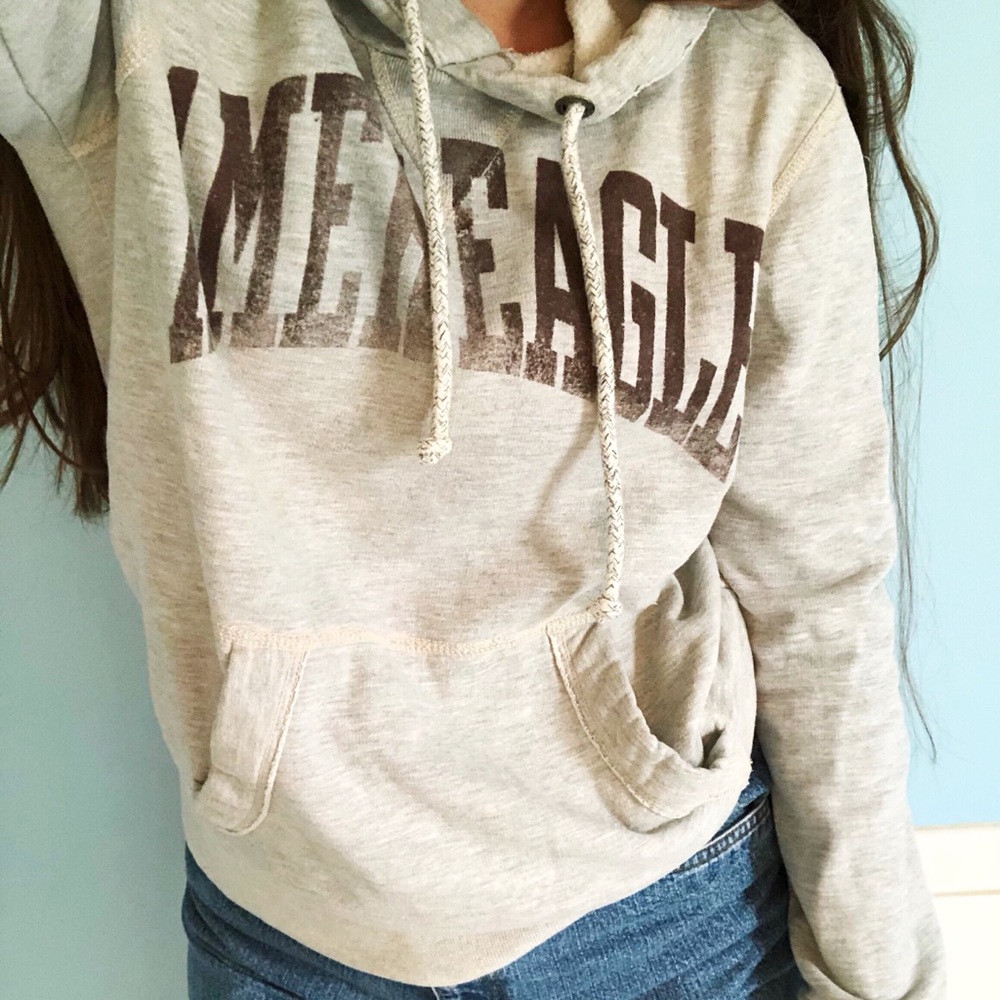 Comfy Grey American Eagle Hoodie